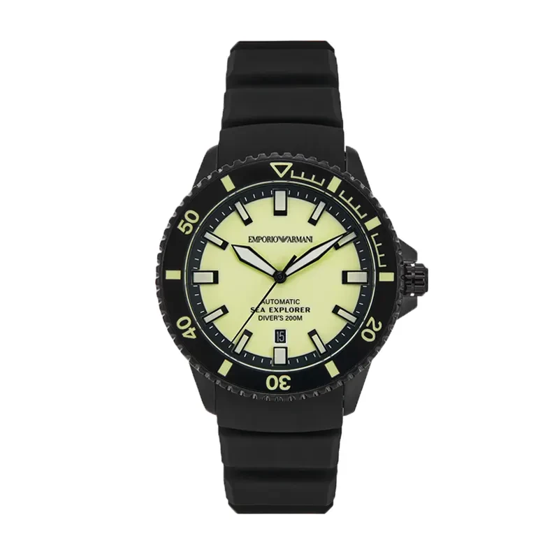 Emporio Armani Sea Explorer Yellow Dial Men's Watch- AR60085